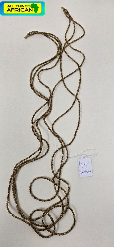 3 in 1 Handbeaded African Waist Beads - Measurements:  44" - Tamu