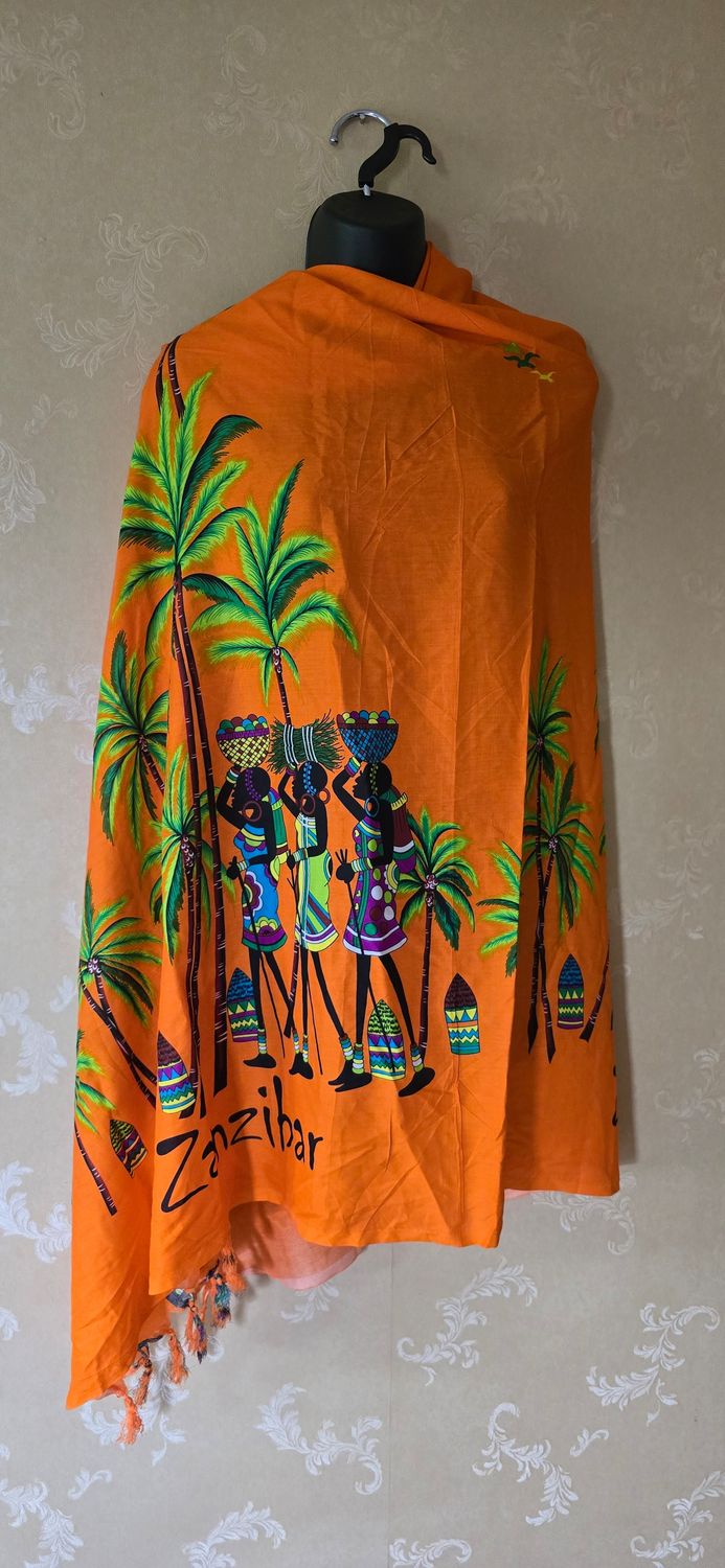 Sarong Wrap Bikini Wrap Swimsuit Cover Beachwear Cover Up  Hakuna Matata - Orange