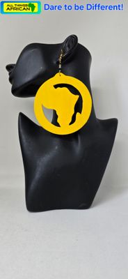 “Sunshine Africa: Handcrafted Yellow Statement Earrings (9cm)”