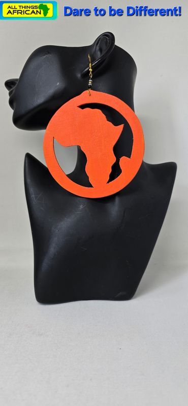 “Dare to Be Different: Handcrafted Africa Statement Earrings (10cm Power Piece)”