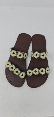 Unique Hand Beaded Leather Sandals