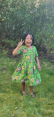 African Print Dress for Girls - Age 4 Years
