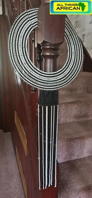 Long Handcrafted Zulu Beaded Necklace - Moja Moja