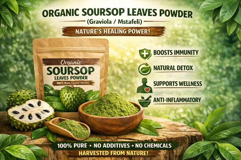 100% Natural Organic Supplements from Africa - Soursop/Graviola Leaves Powder