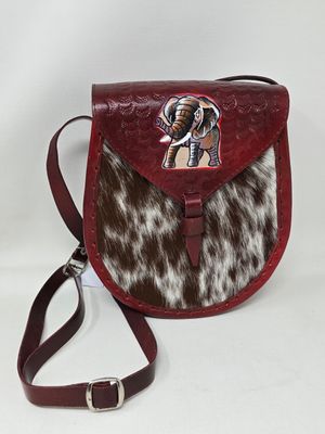 Handcrafted Elephant Leather Crossbody Bag – Ethical African Craft | Supports Education
