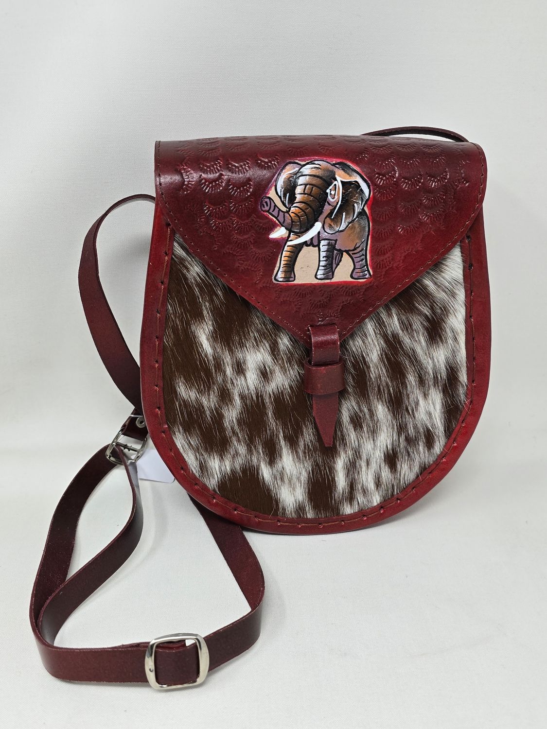 Handcrafted Elephant Leather Crossbody Bag – Ethical African Craft | Supports Education