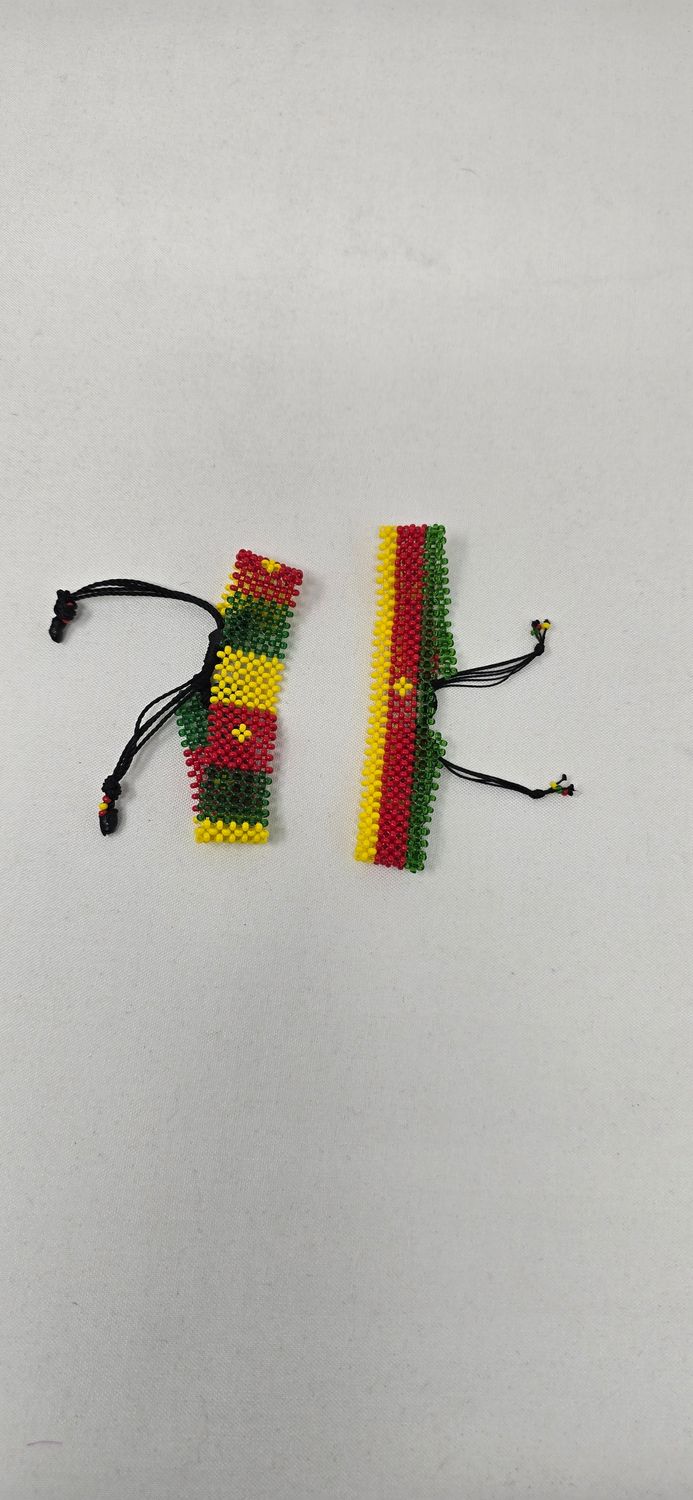 Adjustable Hand Beaded Bracelets - Cameroon