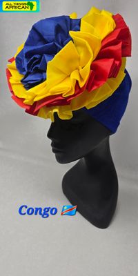 Statement Rose Hat – Versatile 3-Way Style | £15 - Congo Flag