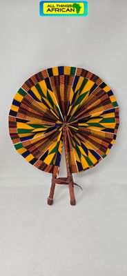 “Kente-Inspired Statement Hand Fan”  - Tine