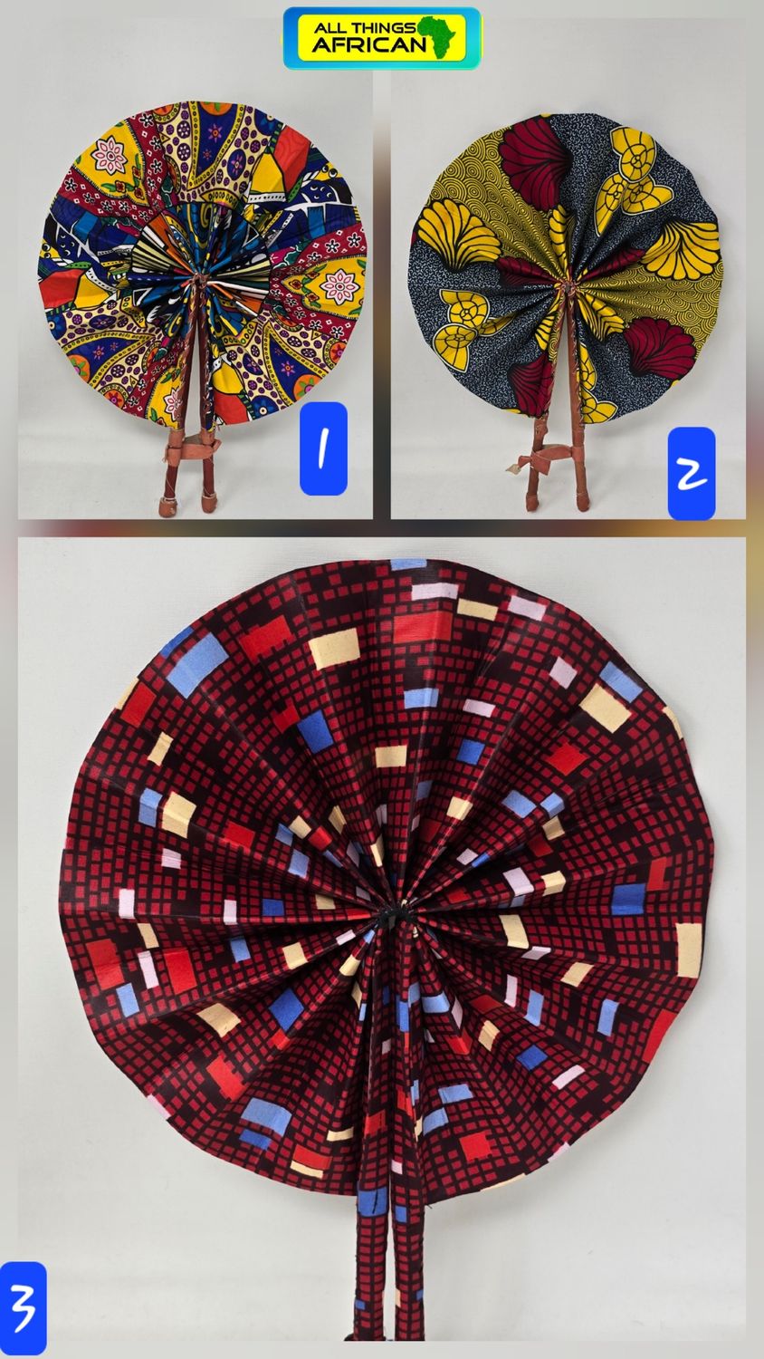 Vibrant Ankara Folding Fans | Empowering African Creators