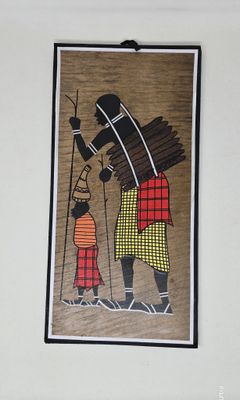 Handcrafted Banana Leaf Wall Art – 20×41cm (Unique African Design) - Peleya