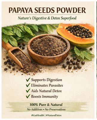 100% Natural Organic Supplements from Africa - Papaya Seeds powder