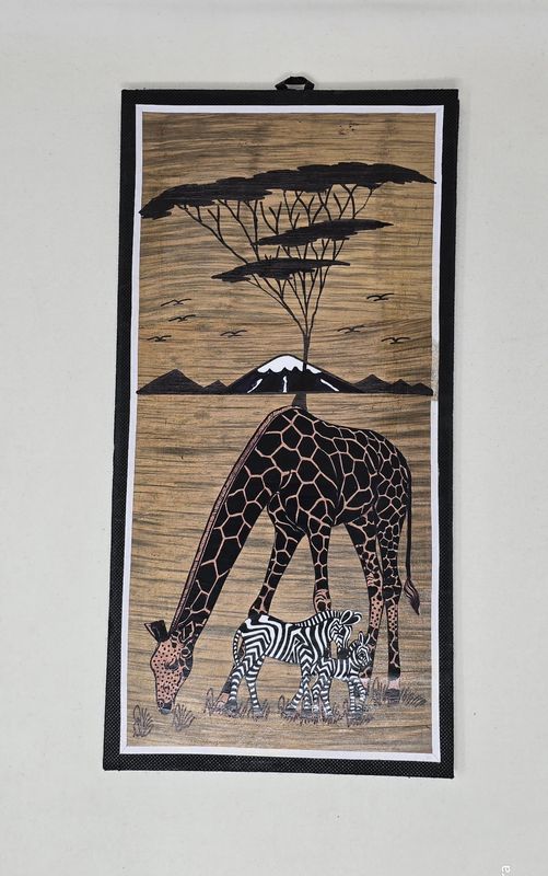 Handcrafted Banana Leaf Wall Art – 20×41cm (Unique African Design) -  Cheleni