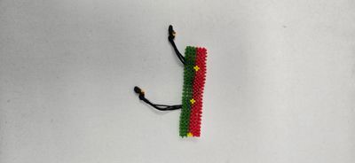 🇧🇫 Burkina Faso Adjustable Beaded Flag Bracelet – £10