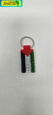 Handmade Palestine Flag Beaded Keyring – £10 Each | Buy 2 Get 1 Free | Free UK Delivery