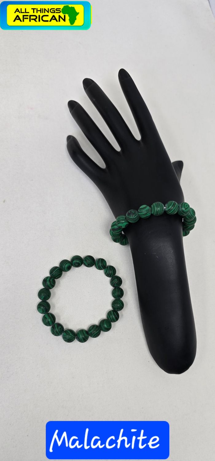 Malachite Power Bracelet – Handcrafted African Elegance | Purchase with Purpose
