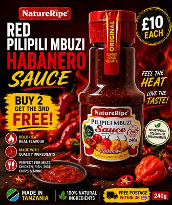 NatureRipe Red Pilipili Mbuzi Habanero Hot Chilli Sauce 240g - Tano