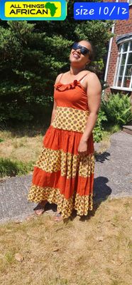 Sunshine African Maxi Dress – One-Off Handmade Beauty ☀️