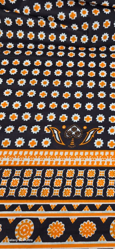 Kanga Collection Fabric - Kisutu orange
