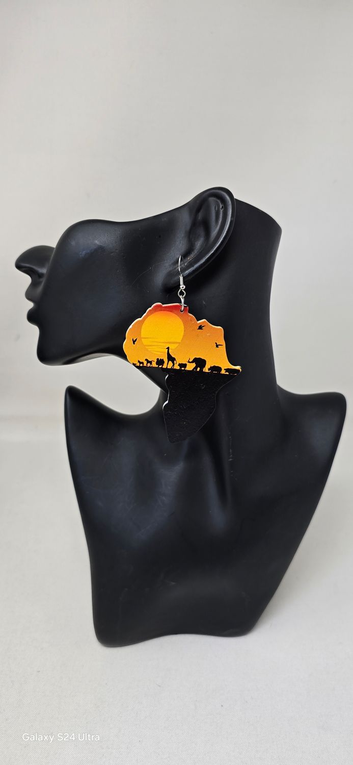 African Map Earrings - Jesoni