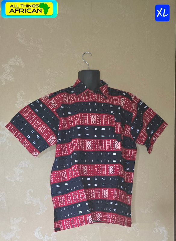 Exclusive Handmade African Print Shirt – 2XL | One-of-a-Kind African Fashion | £45