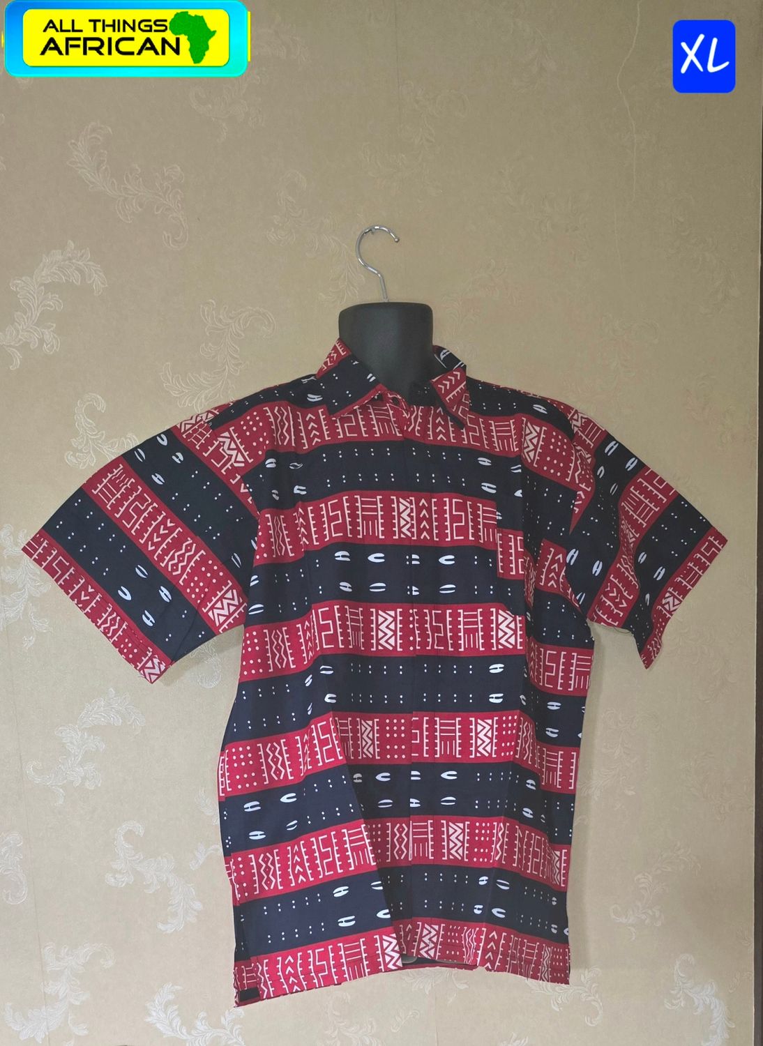 Exclusive Handmade African Print Shirt – 2XL | One-of-a-Kind African Fashion | £45