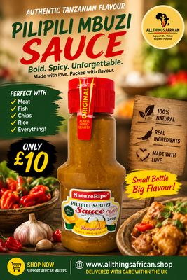 🔥 NatureRipe Pilipili Mbuzi Sauce – Authentic African Heat in Every Drop! 🔥 240g  £10 each Free postage within UK