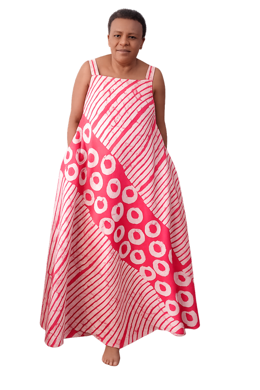 One-Off Handmade African Batik Maxi Dress | Size 16–18 | PAT Design | Ethically Made - Kalano