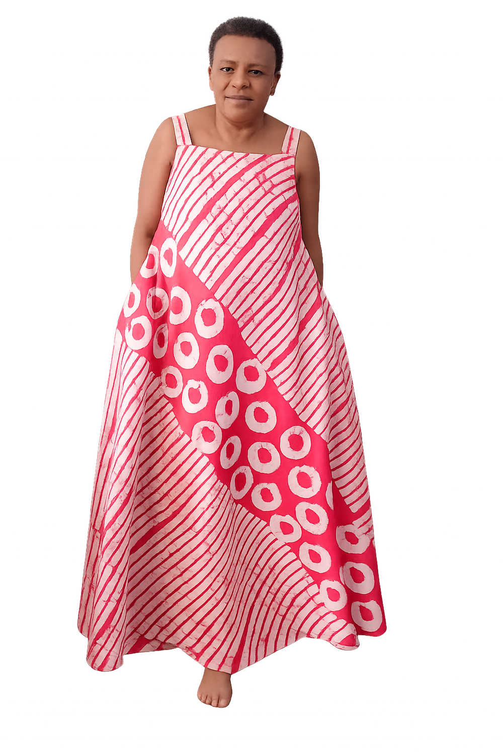 One-Off Handmade African Batik Maxi Dress | Size 16–18 | PAT Design | Ethically Made - Kalano