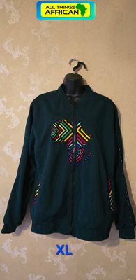 🖤 African Heritage Statement Bomber Jacket – XL - Mwanije