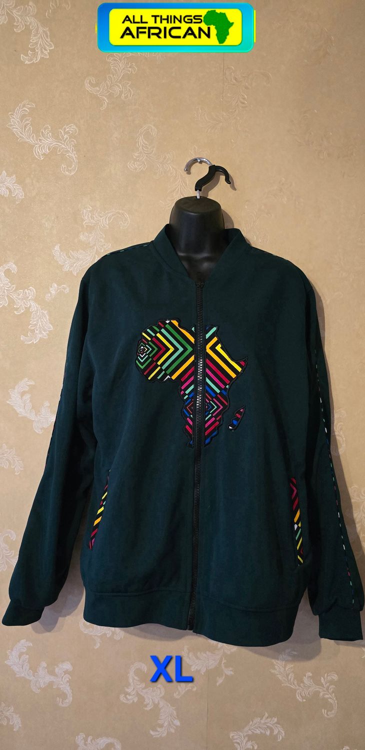 🖤 African Heritage Statement Bomber Jacket – XL - Mwanije