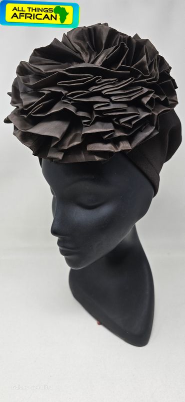 Statement Rose Hat – Versatile 3-Way Style | £15 - Brown - Vasachene