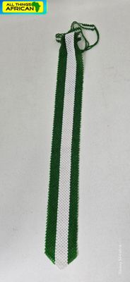 Nigerian Heritage Beaded Tie – Handmade African Statement Tie 🇳🇬
