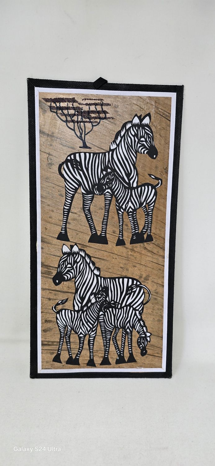 African Banana Artwork - "Pundamilia Ukoo"  20cm x 41cm