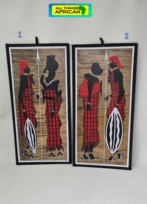 African Banana Artwork - "Vakwavi Veri"  20cm x 41cm