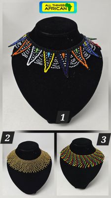Handmade African Beaded Statement Necklace | Traditional Maasai Inspired Jewellery | All Things African-  Kobelo