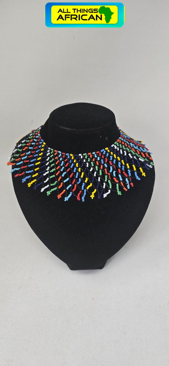 Handmade African Maasai Beaded Statement Necklaces | Traditional Beaded Collar Jewellery -  Malani