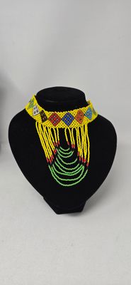 Handmade African Beaded Statement Necklace | Traditional African Jewellery | All Things African - Latoa