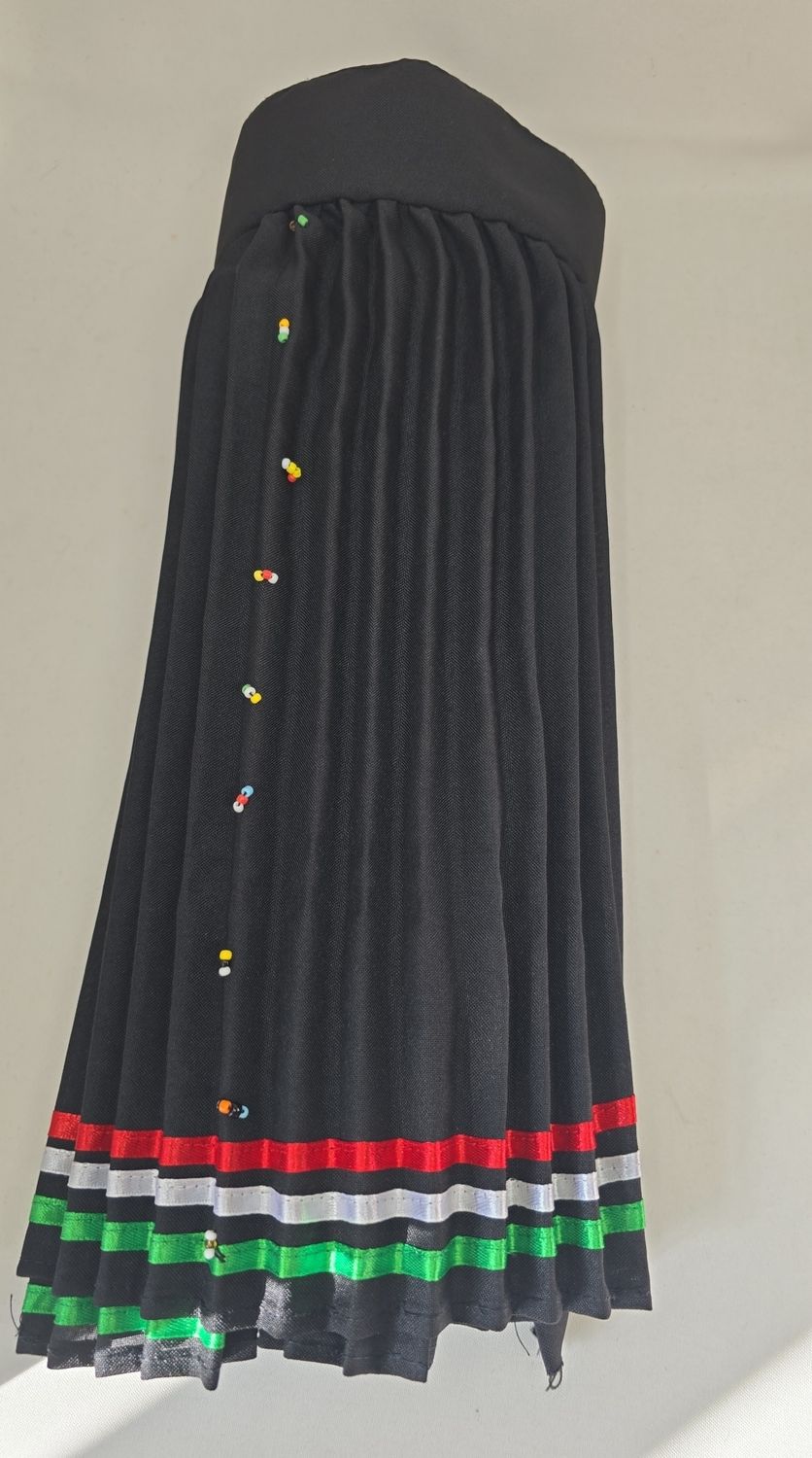 Traditional Zulu Skirt- Black- Wrapper round- length 41cm - Kaja