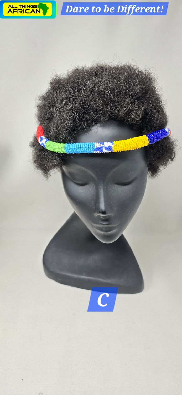 Wear the Culture – Handmade Beaded Necklace/Headress - C E