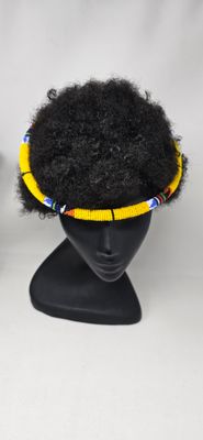 Handcrafted African Beaded Necklace/ Headband  – - Yeregre