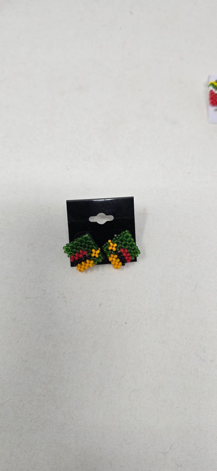 Hand-Beaded Stud Earrings £10 each •  Free UK Postage - Zambia