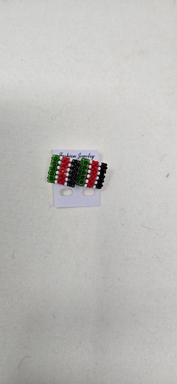 Hand-Beaded Stud Earrings £10 each •  Free UK Postage - Kenya