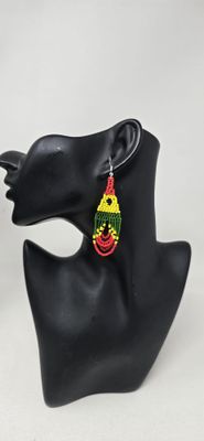 Ghana Flag Handmade Beaded Earrings | Celebrate Ghanaian Pride and Support Tanzanian Artisans - Gana