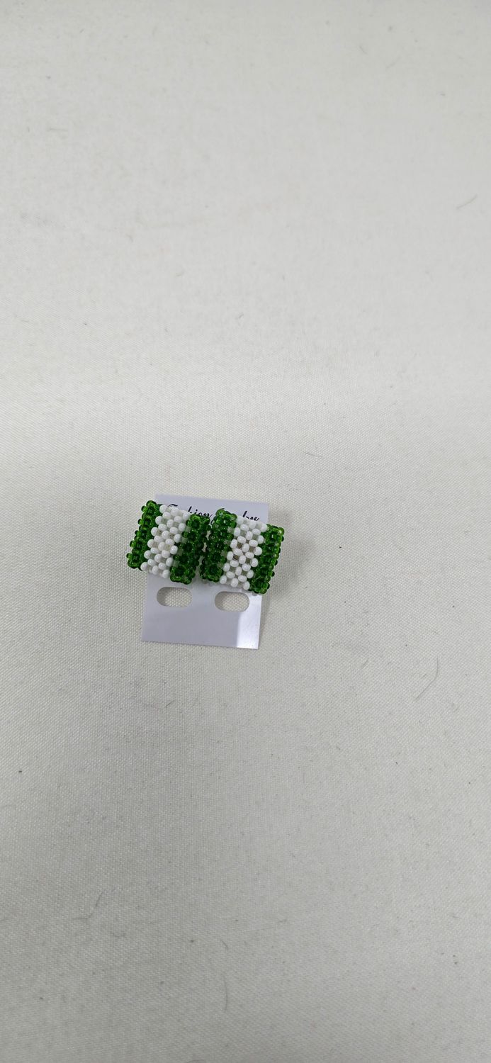 Hand-Beaded Stud Earrings £10 each •  Free UK Postage - Nigeria
