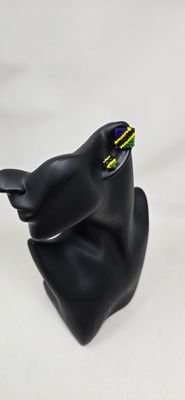 Hand-Beaded Stud Earrings £10 each •  Free UK Postage -  Tanzania