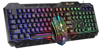Wired Gaming LED Backlit Keyboard &amp; Mouse Combo