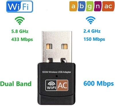 AC600Mbps Dual Band USB Wireless Adapter