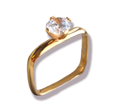 ANELLO SINGLE SHINE DIAMOND GOLD