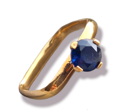ANELLO SINGLE SHINE ZAFFIRO GOLD